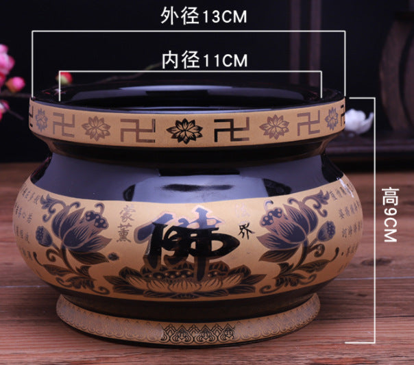 Ceramic Incense Burner for Home Worship (Large Size)