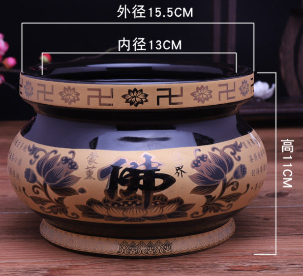 Ceramic Incense Burner for Home Worship (Large Size)