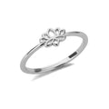 New Cross-Border Gold-Plated Hollow Lotus Ring for Women