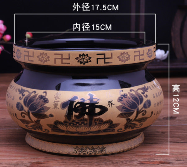 Ceramic Incense Burner for Home Worship (Large Size)