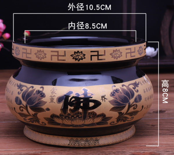 Ceramic Incense Burner for Home Worship (Large Size)