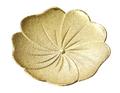 Luxury Gold Lotus Leaf Embossed Metal Coaster (1pc)