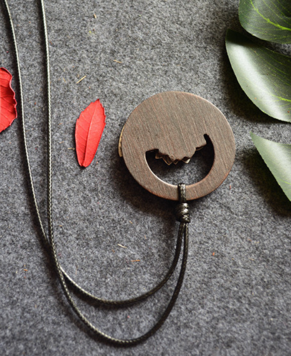 Vintage Ethnic Style Women's Long Necklace with Lotus Design
