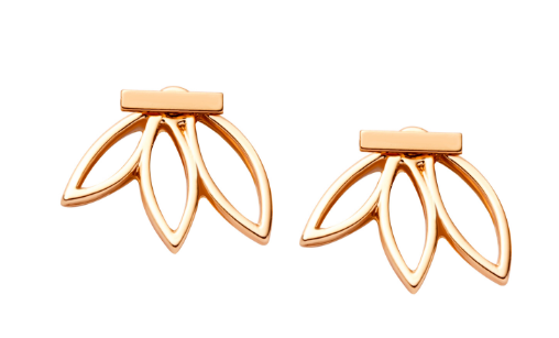 Stylish Minimalist Hollow Lotus Women's Earrings