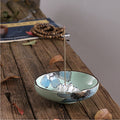 Creative Lotus Leaf Ceramic Incense Burner for Tea Room