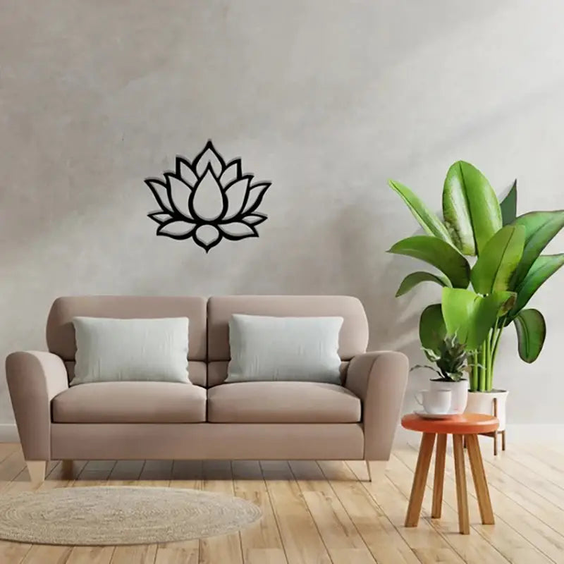 Lotus Flower Metal Wall Art for Home Decor (1PC)