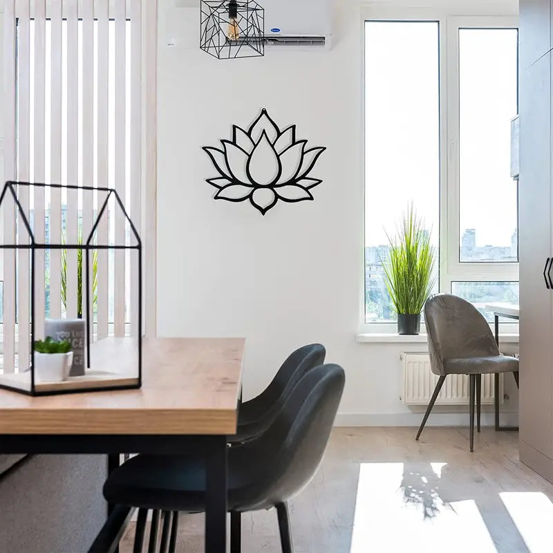 Lotus Flower Metal Wall Art for Home Decor (1PC)