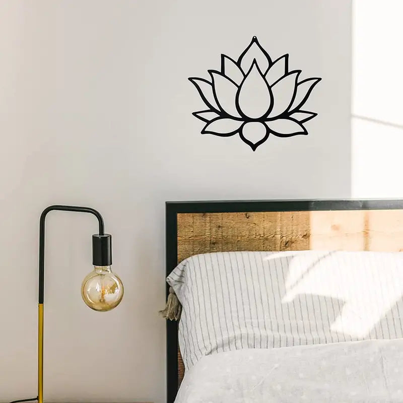Lotus Flower Metal Wall Art for Home Decor (1PC)