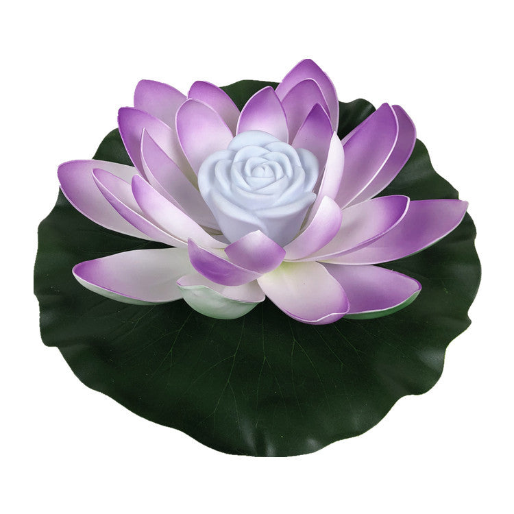 LED Lotus Flower Lamp for Water Decoration with Battery