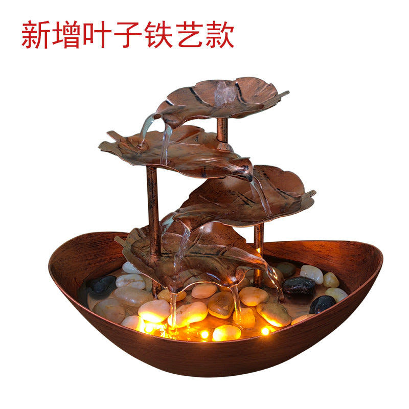 Creative Lotus Fountain LED Night Light for Home Decor