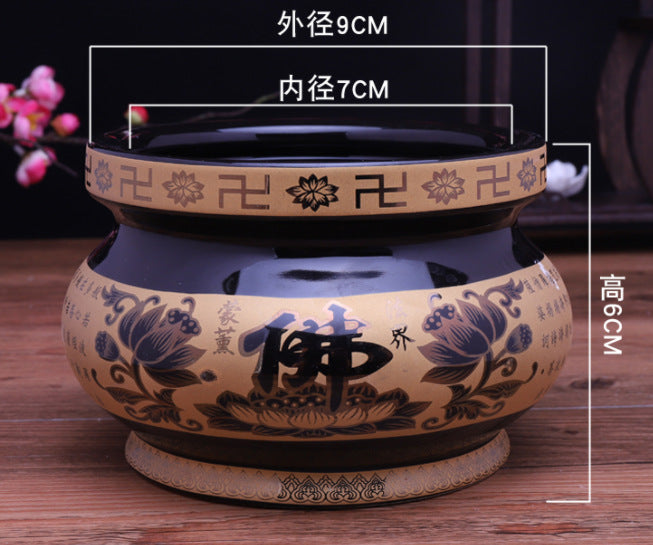 Ceramic Incense Burner for Home Worship (Large Size)